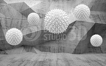 Серебряные 3D обои Design Studio 3D 3D Абстракция ABS-093