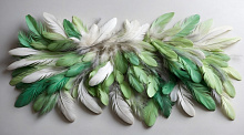 3D обои с рисунком перья Design Studio 3D Feathers AG-FT-019