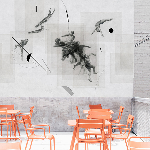 Фотообои в интерьере артикул AVANGARD 1, CREATIVE, Factura Фотообои в интерьере артикул AVANGARD 1, CREATIVE, Factura