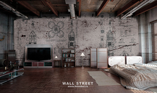 Фотообои в интерьере артикул Induction 16, ИНДУКЦИЯ / INDUCTION, Wall street Фотообои в интерьере артикул Induction 16, ИНДУКЦИЯ / INDUCTION, Wall street
